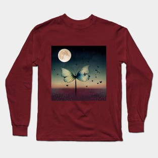 Butterfly Moon Long Sleeve T-Shirt